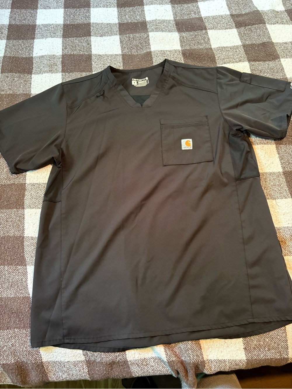 Carhartt Men's Black V-Neck Short Sleeve Workwear Top